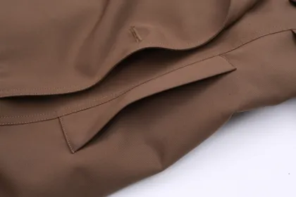 Long brown trench coat