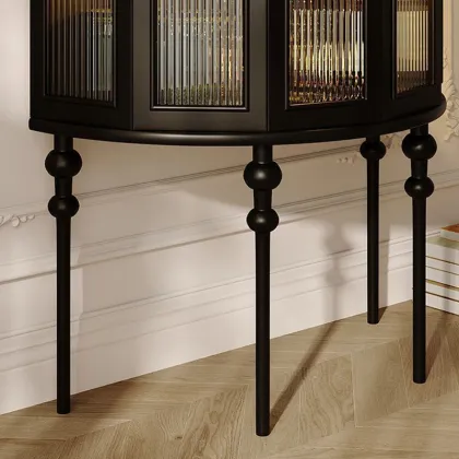 AOMISI CASA French Vintage Solid Wood Bedside Table