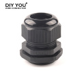 10pcs M type Waterproof Cable Gland Connector IP68 Black M12x1.5 for 4-6.5mm M16/20/25/32/40/50/63 Cable Nylon Plastic Connector