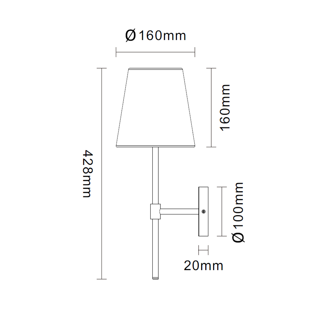 Wall scones beside light with white shade-05