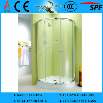 1.3-19mm Clear Decorative Curve tempered Flat Glass