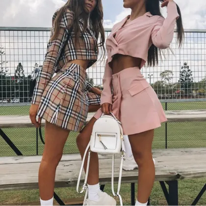 2021 new temperament suit skirt two-piece skirt