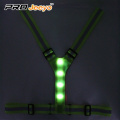 Front&rear LED flashing lights elastic belt