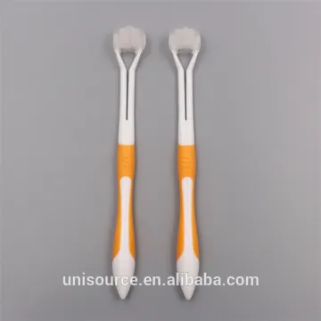 Triple Head TPR Bristle Pet Toothbrush