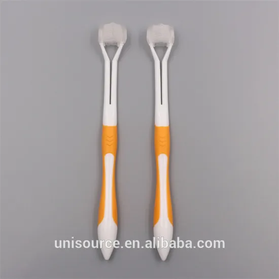 Triple Head TPR Bristle Pet Toothbrush