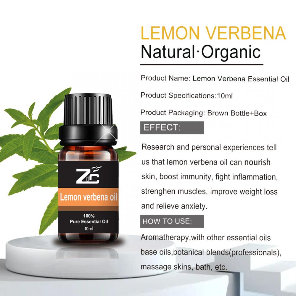 OEM Lemon Verbena Essential Oil Organic Bulk Remove Acne