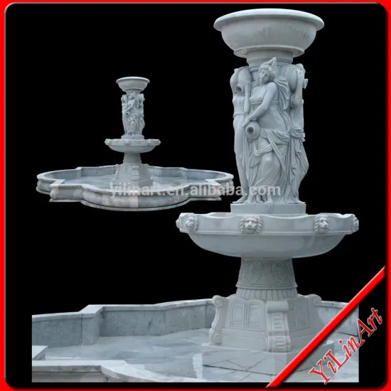 Decorative Large Marble Stone Water Fountain With Lady Statue