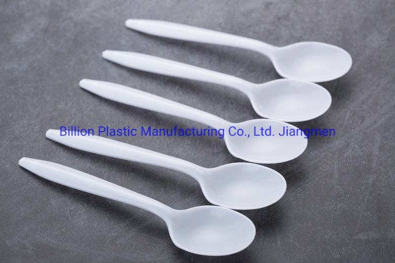 Disposable PP Cutlery Airline Spoon in Flight Catering Plastic Spoon in White