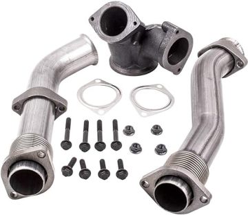 PowerStroke Turbo Diesel Manifold Bellowed Up Pipes Kit for Ford 1999-2003 7.3L F-250 F-350 Super Duty (679-005)