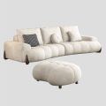 Minimalis sudhut mlengkung kucing sofa tas krim sofa