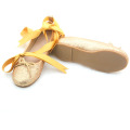 Glitter Yellow Kids Baby Rubber Sole Dress Shoes