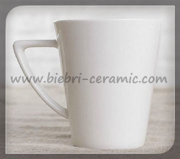 14 oz White Bone China Cups Mugs