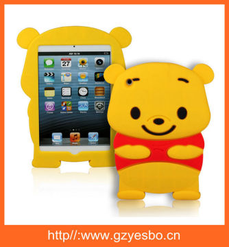 3D Cartoon silicone case cover for ipad mini 2 / 3 / 4 soft silicon case cover 1