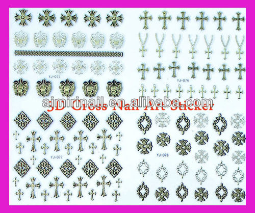 3D popular 18k nail art design stickers decals YD073-YD078
