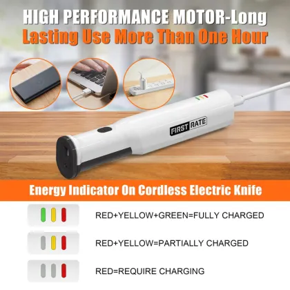 High Frequency Powered Knife - OEM ODM Stainless Steel 8V Rechargeable Electric Meat Cutting Knife