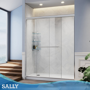 Sally Polised Chrome Sliding Shower Douting Recoces Recoses