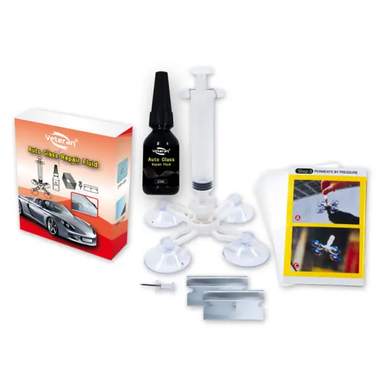 Professional Car Windshield Crack Repair Kit: Includes Repair Fluid and Crack Repair Agent