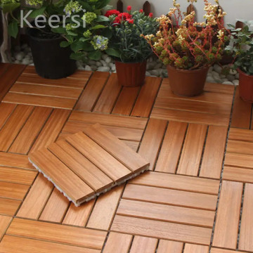 Tap & Go DIY Outdoor Wood Composite Interlocking Decking Tile for Pavement and Pool Floors
