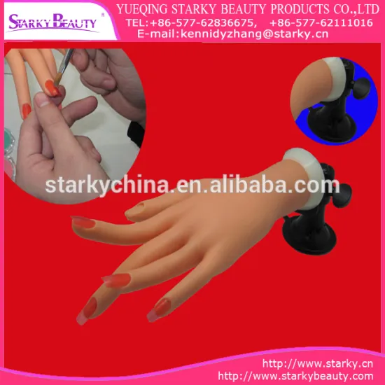 Starkybeauty Nail Art Tips Soft Plastic Training Hand Practice Model