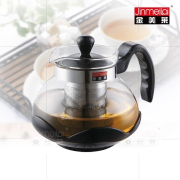 hand blown borosilicate glass teapot flower tea pot colorful kettle