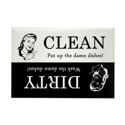 Clean Dirty Boston Rectangle Magnet