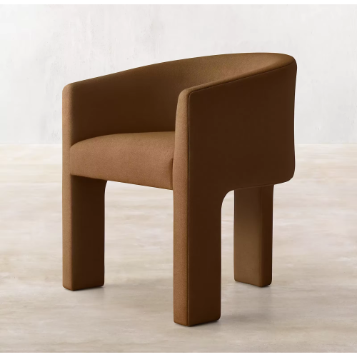 Sillón moderno de tela con respaldo para juegos de comedor