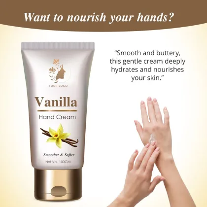 Vanilla-scented hand cream for skin care