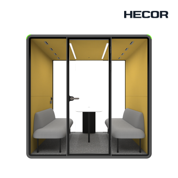 Soundproof 4-Person Pod for Rapid Meetings