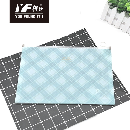 PP File Holder Tartan style PP zipper file holder Manufactory