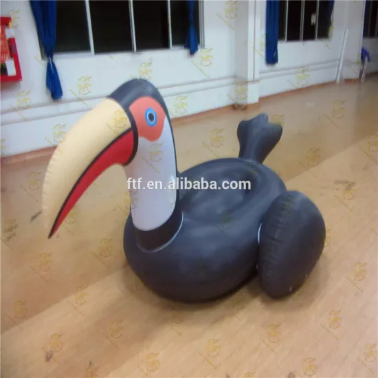 2016 New Design Black Inflatable Toucan Floating Row, Black Toucan Air Mattress