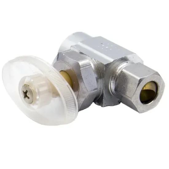 Oem Chrome Plated 2 Way Forged Plastic Round Hand-Wheel Brass Angle Valve