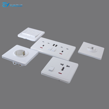 British UK Standard 86 146 Type Switches with USB Type C Socket for Home Wall Lights