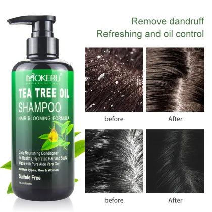 MOKERU Organic Clean Hair Revitalizes Tea Tree Organic Oil Shampoo