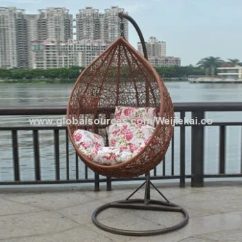 Single Outdoor Rattan Swing Chair, Suitable for Single Person