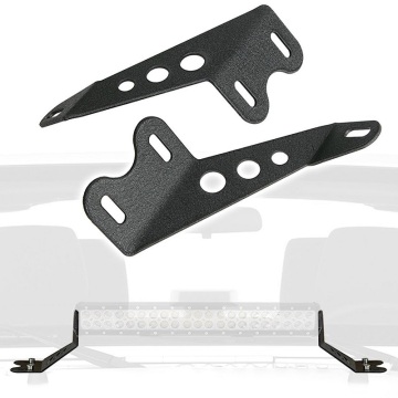 Haubenhalterungsklammern für 20-22-Zoll-LED-Lichtstangen-Fit für Wrangler JK 2007-2017