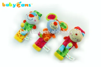 lovely baby rattle baby infant teether baby plush rattle toy