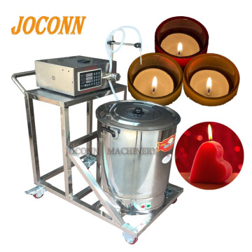 Semi Auto Desktop Candle Making Machine: Pillar Glass Jar Candles Filling, Wax Heating, Mixing, and Pouring
