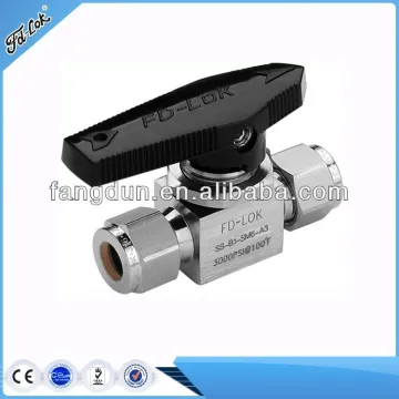 One piece ball valve, swagelok type ball valve