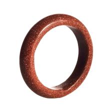 Goldstone 6T Stone Band Rings for Women Men Healing Chakra Stackable Ring Balance Energy