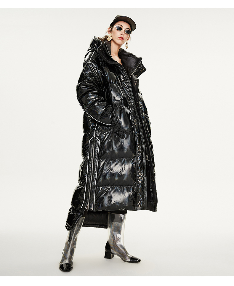 Sliver Long Down Coat For Ladies