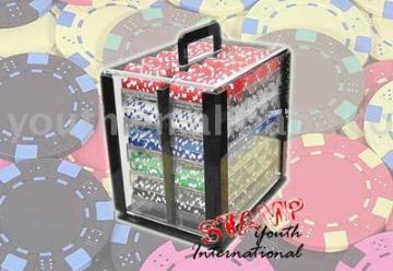 1000pcs chips set with acrylic case US-C510
