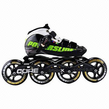Roller skates/adjustable hard boot roller skates, PP chassis, TPR brake and PVC wheels