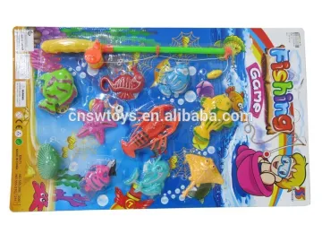 kids Plastic Toy Rod Fishing china Party Game 10 fish 1 rod