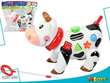 6287480 PULLING BABY CARTOON MUSICAL ANIMAL COW