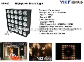 Modern Led matrix lighting// PAR 30 High power Matrix Light//25pcs halogen lamps lighting fixture