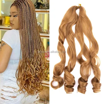 AlIiLeader 22" French Curls Loose Deep Wave Bundles Hair Extensions Spiral Curly Braiding Hair