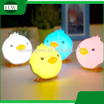 children plastic cartoon mini duck shape usb charge led night lamp light