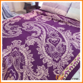 100% шерстяное вязаное одеяло с цветочным пейсли