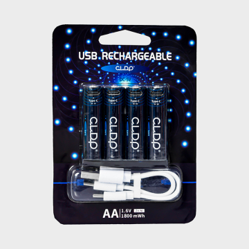 4pack CLDP 1.6V 1800mWh Ni-Zn USB AA rechargeable battery