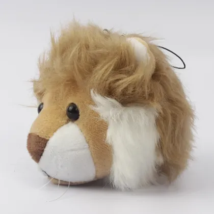 Mini plush lion toy,lion plush toy keychain,plush lion head keychain